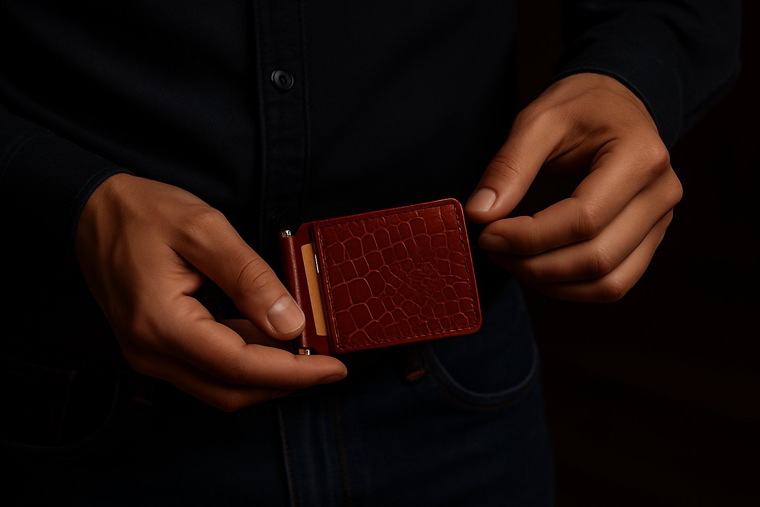 Carteras de piel auténtica