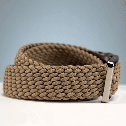 Cinturón Trenzado Stretch Mocca