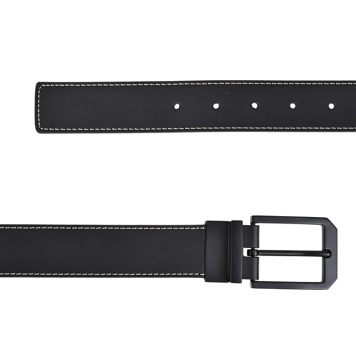 Cinturón de Piel Reversible (Negro-Azul)