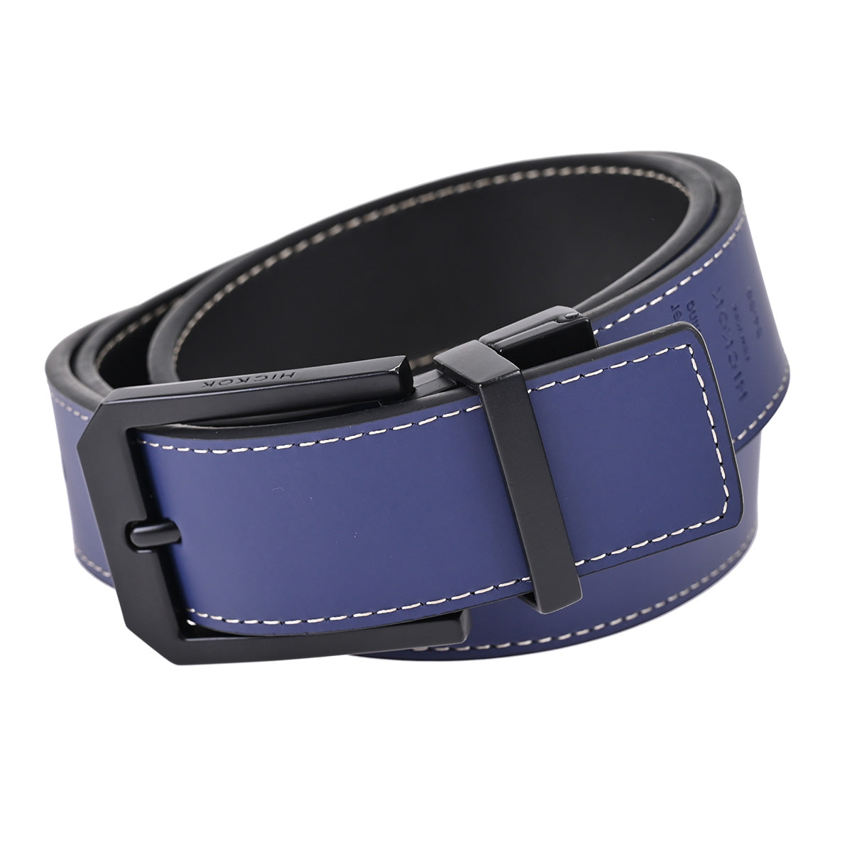 Cinturón de Piel Reversible (Negro-Azul)