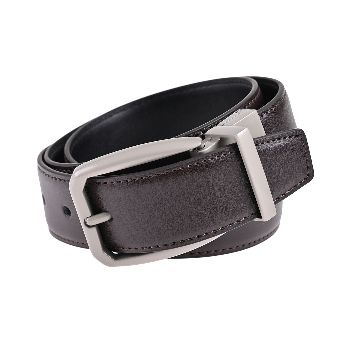 Cinturón Reversible Dark-Mocca <h5>Reversible de Piel</h5>