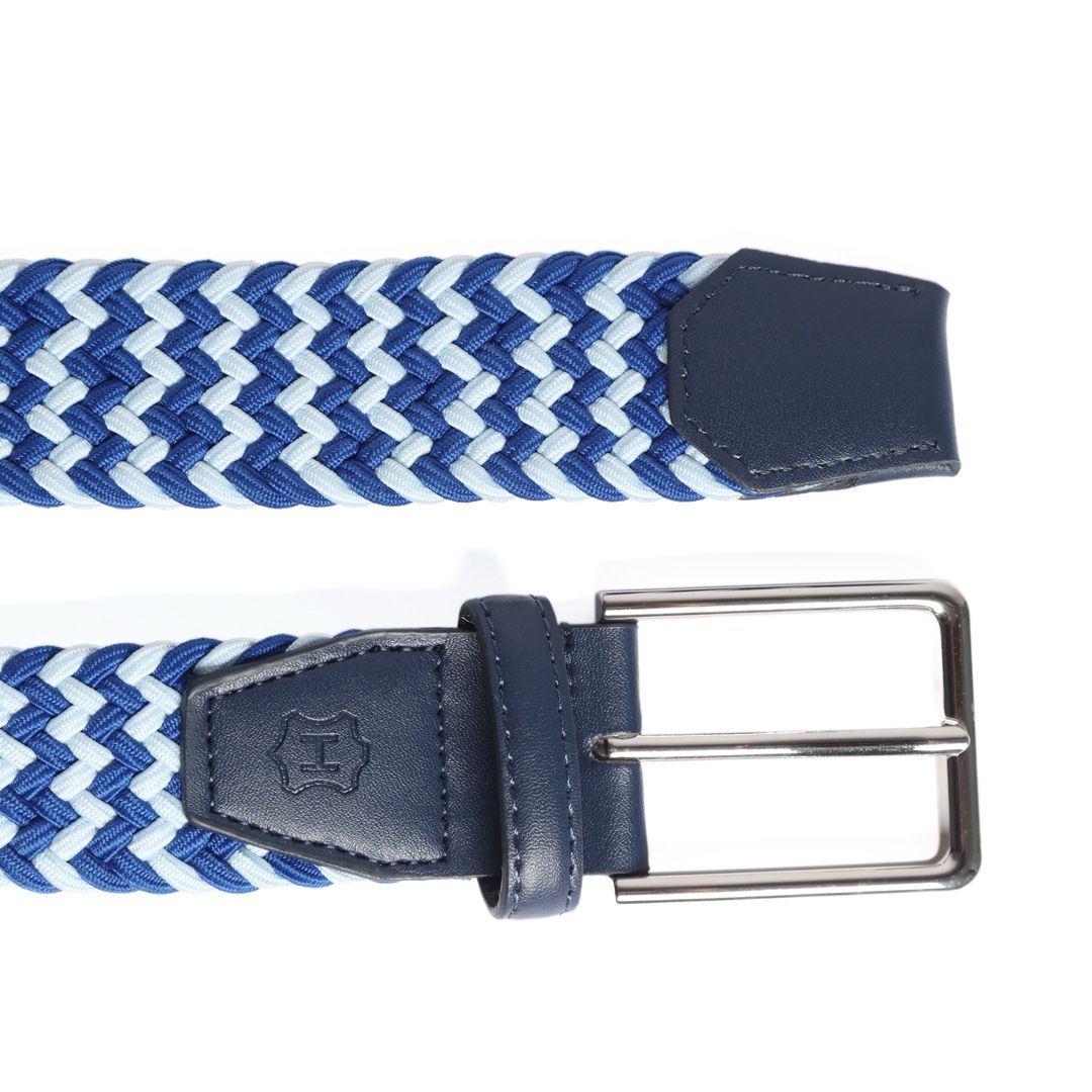 Cinturón Trenzado BI TONO Azul