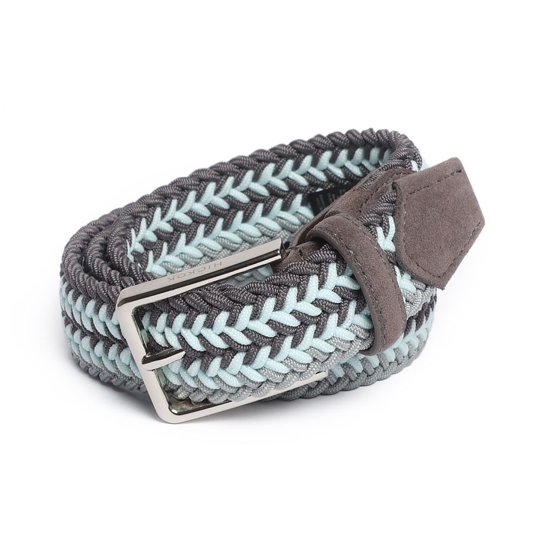 Cinturón Trenzado MIXTONE Gris-Cielo-Gris