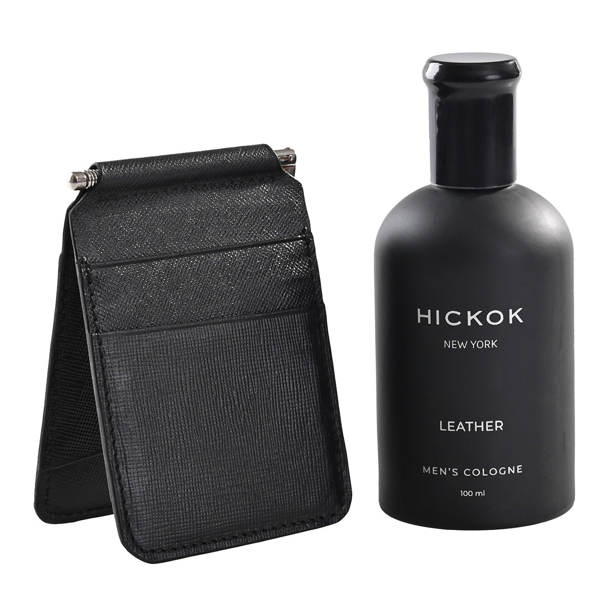 COLONIA LEATHER & CARTERA ULTRA SLIM <h5>SET DE REGALO HICKOK</h5>