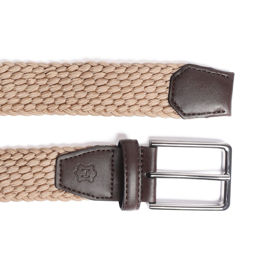 Cinturón Textil Stretch Beige