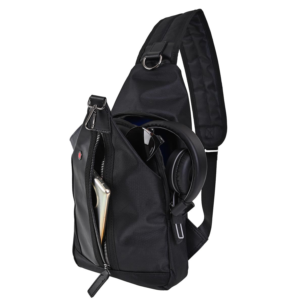 Crossbody Sling Bag BlackCore <h5> Shield Collection </h5>