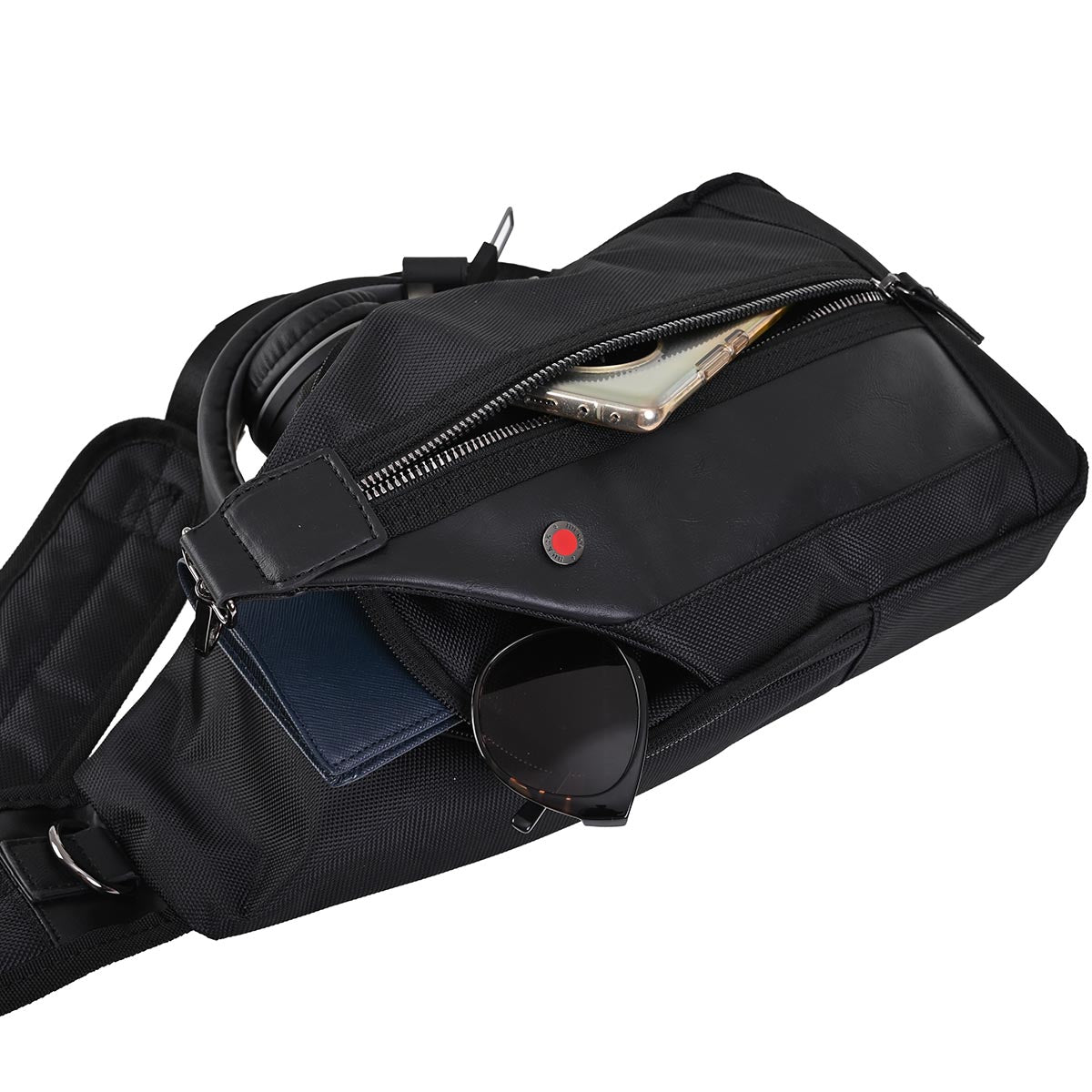 Crossbody Sling Bag BlackCore <h5> Shield Collection </h5>