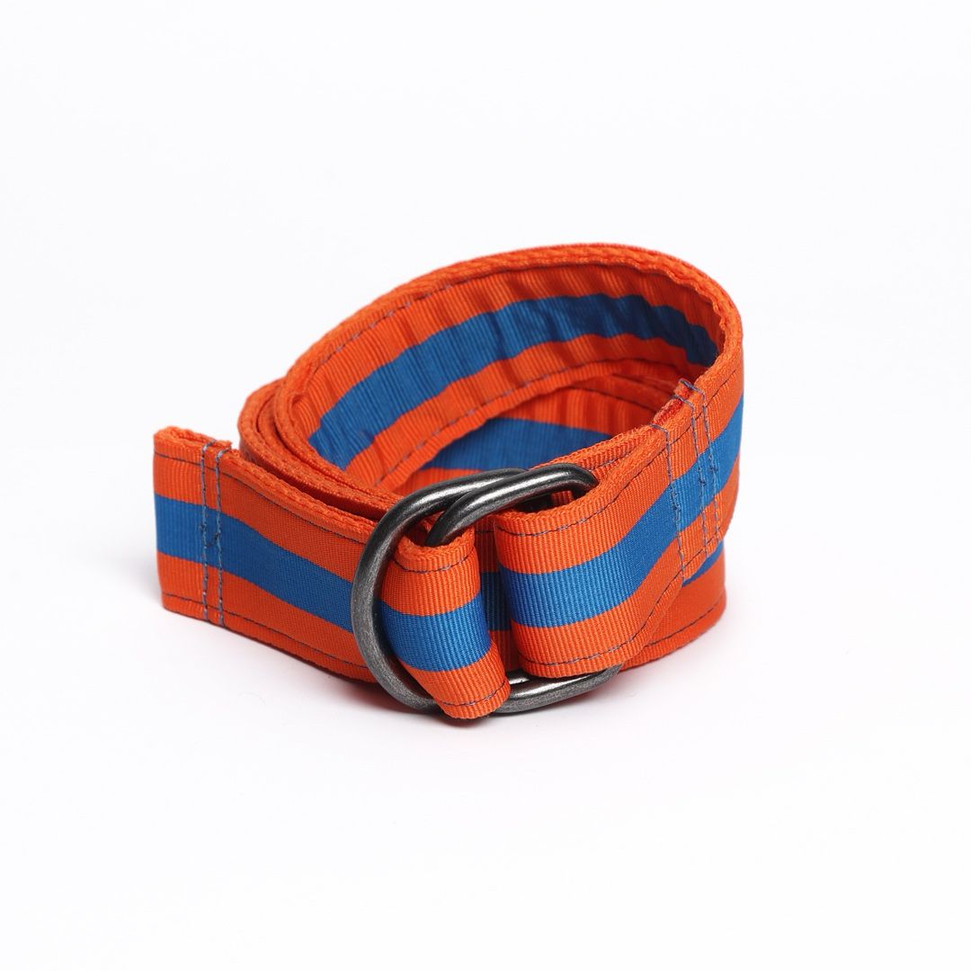 Cinturón Textil Bicolor Naranja