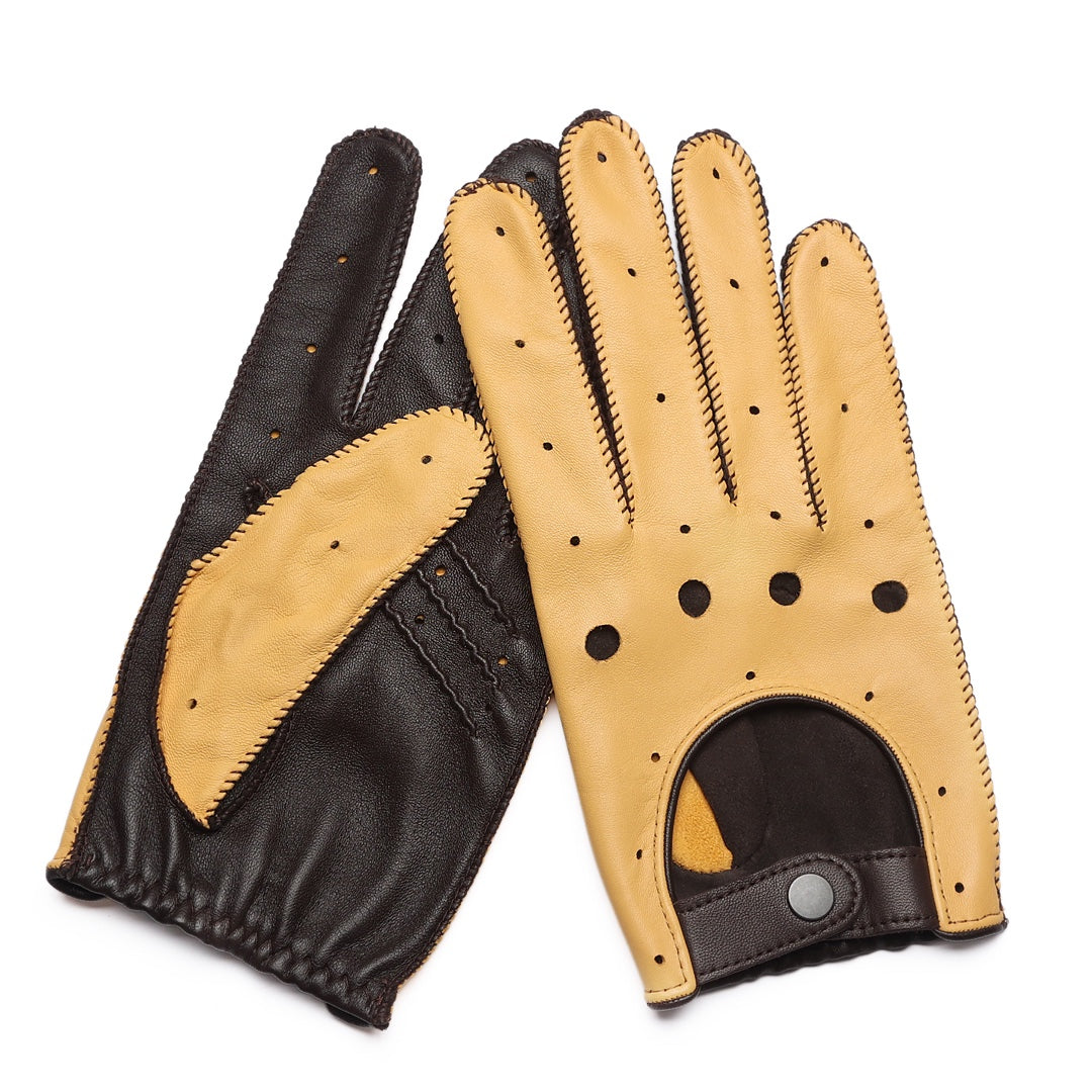Guantes de Piel Bicolor