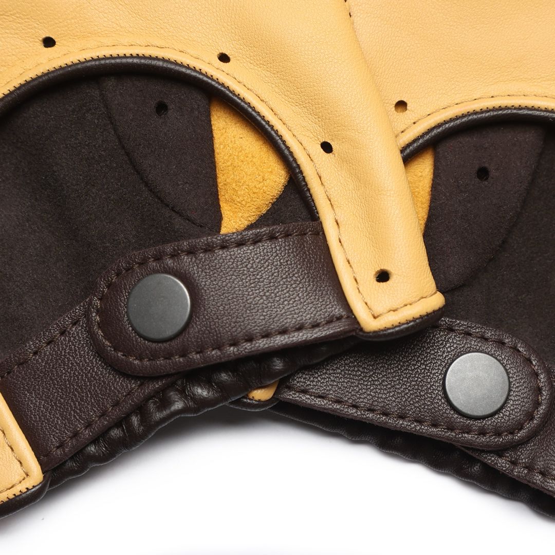 Guantes de Piel Bicolor