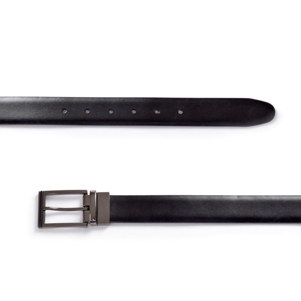 Cinturón de Piel Reversible (Negro - Café Chocolate)