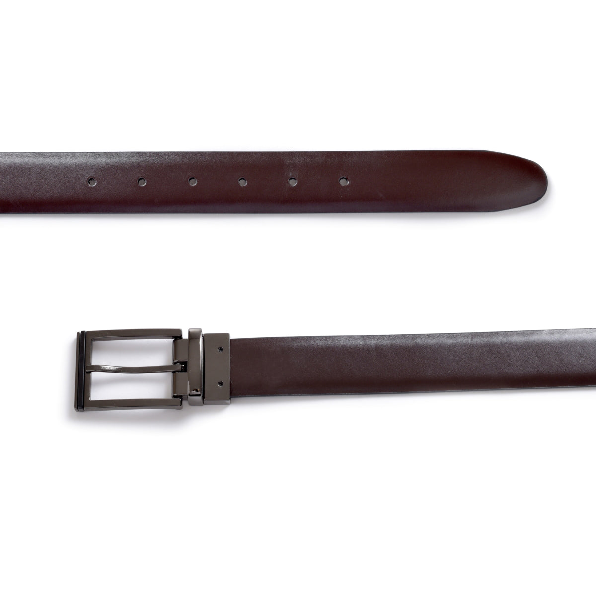 Cinturón de Piel Reversible (Negro - Café Chocolate)