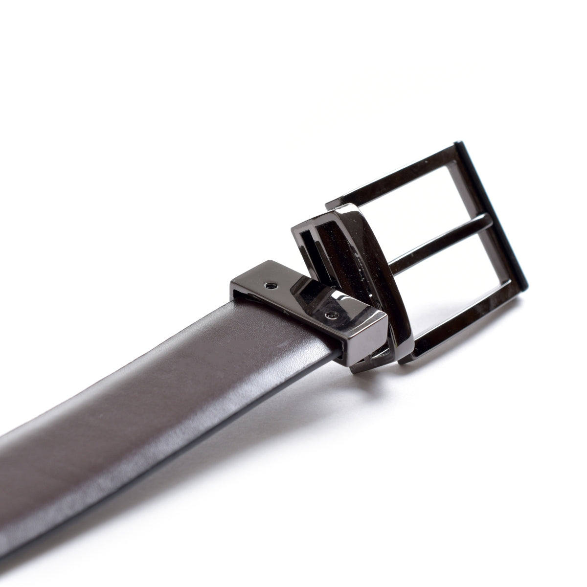Cinturón de Piel Reversible (Negro - Café Chocolate)