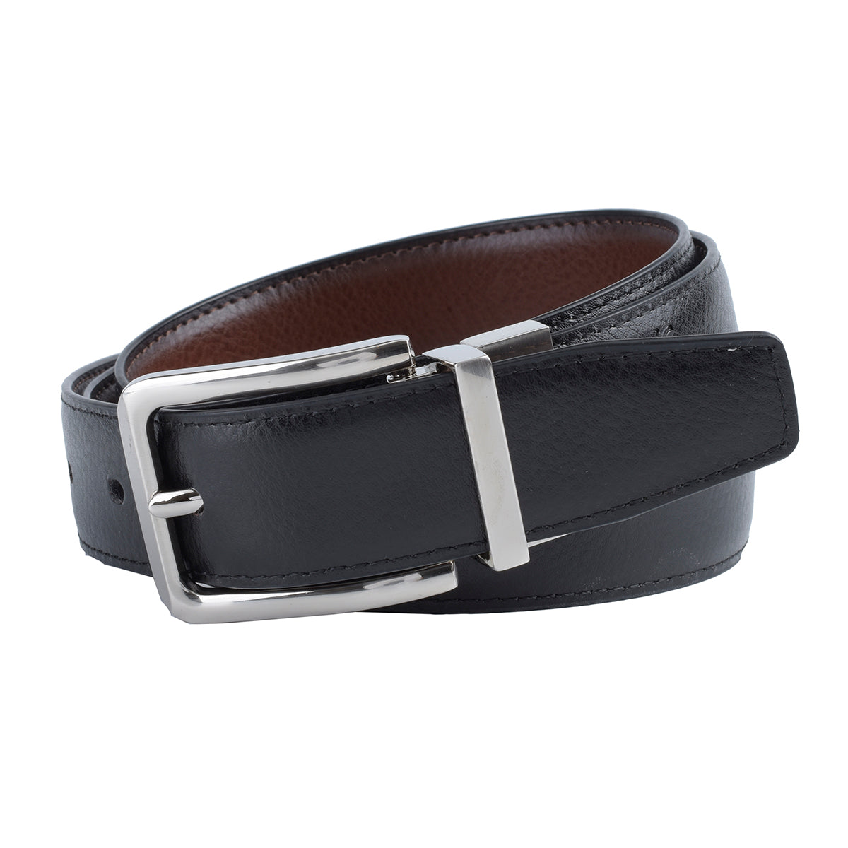 Cinturón de Piel Reversible (Negro - Miel)