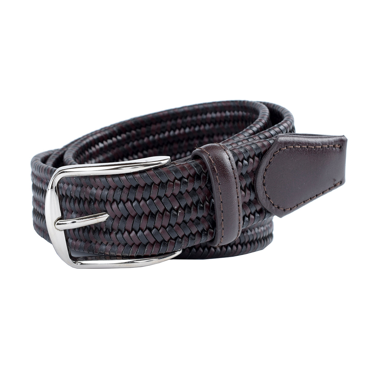 Cinturón Trenzado Stretch Bourbon