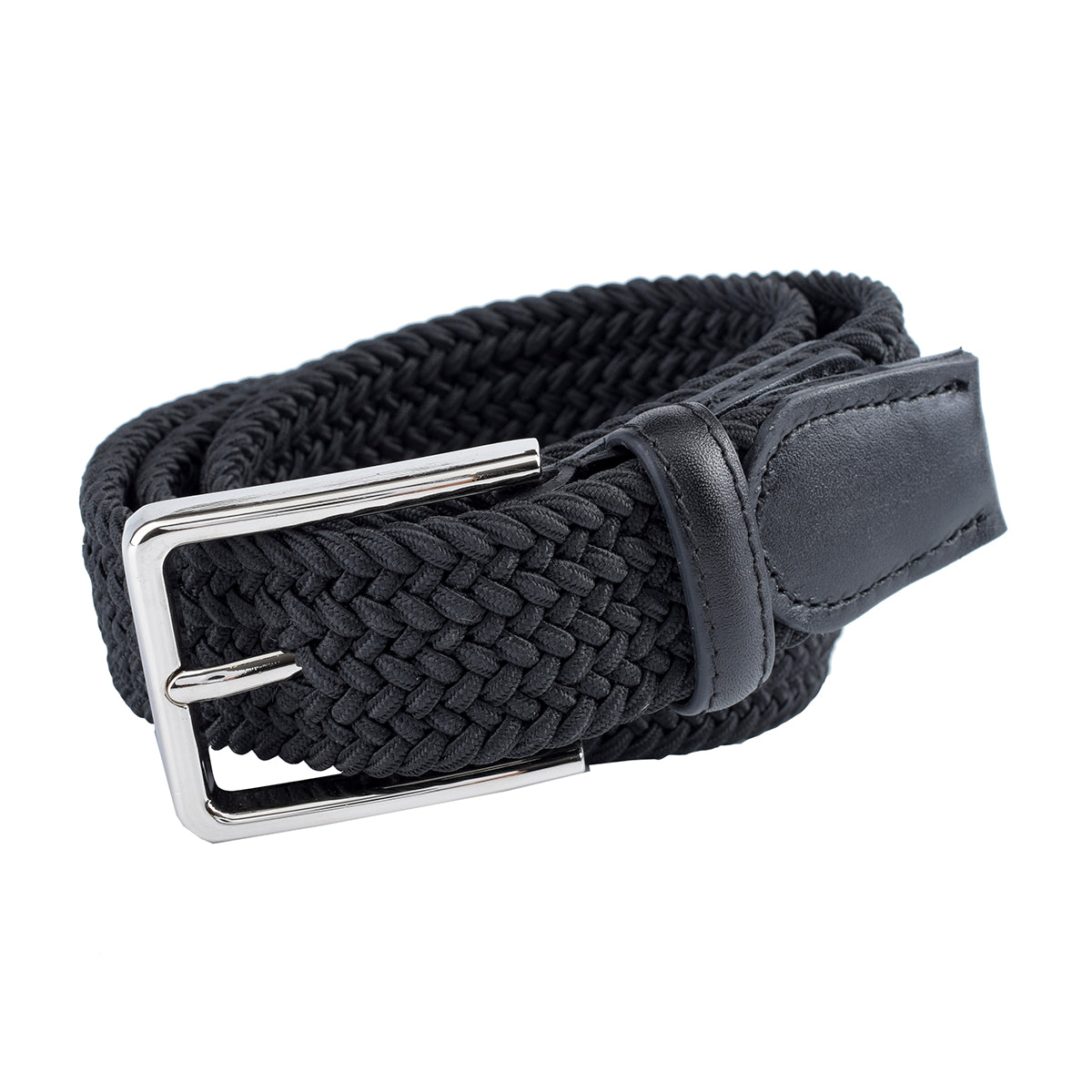 Cinturón Casual Textil Negro Clásico
