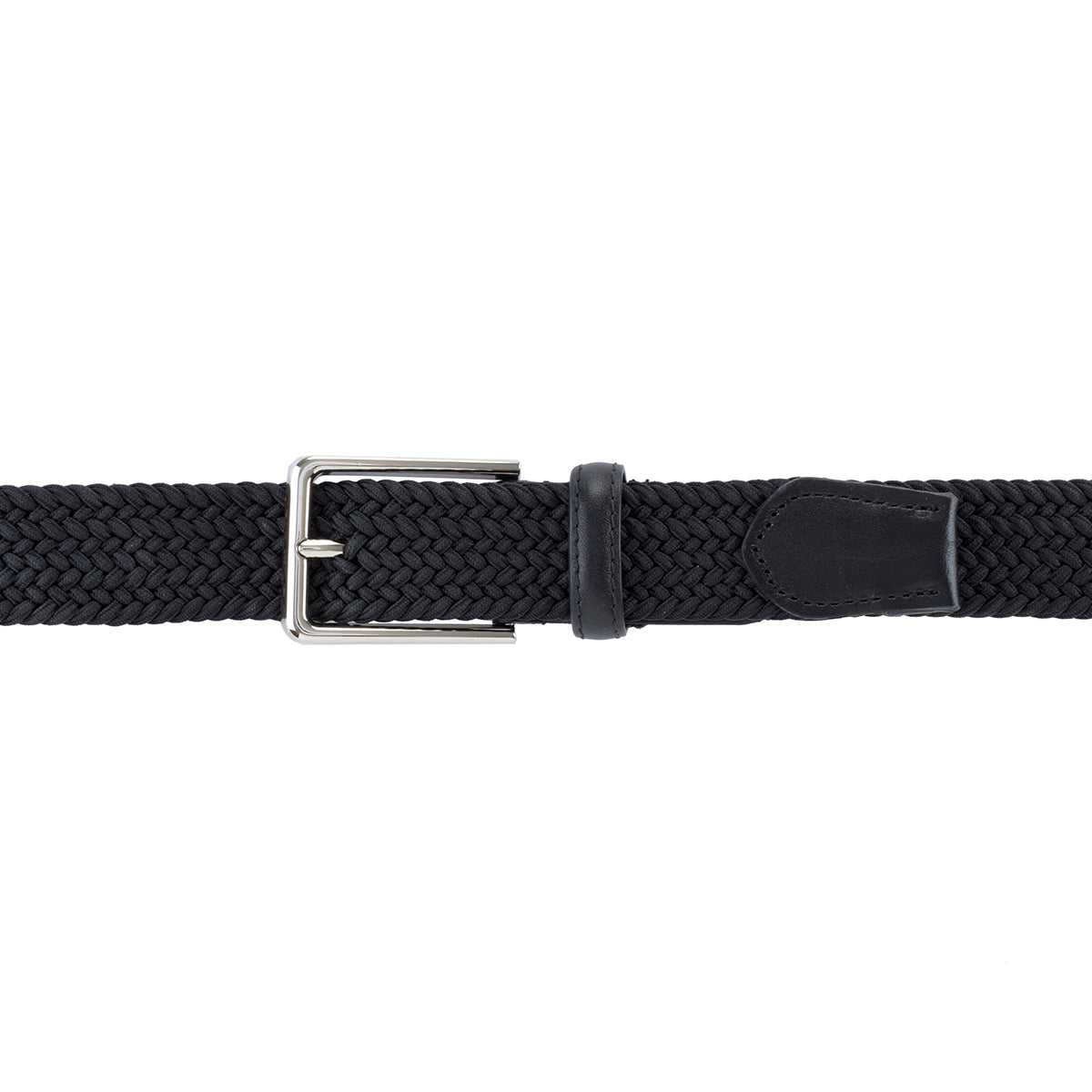 Cinturón Casual Textil Negro Clásico