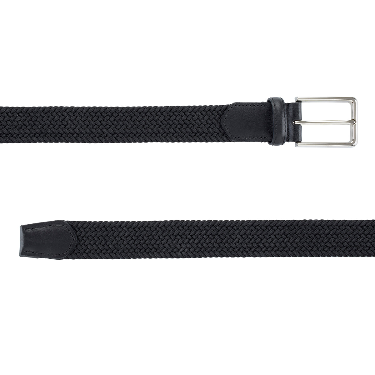 Cinturón Casual Textil Negro Clásico
