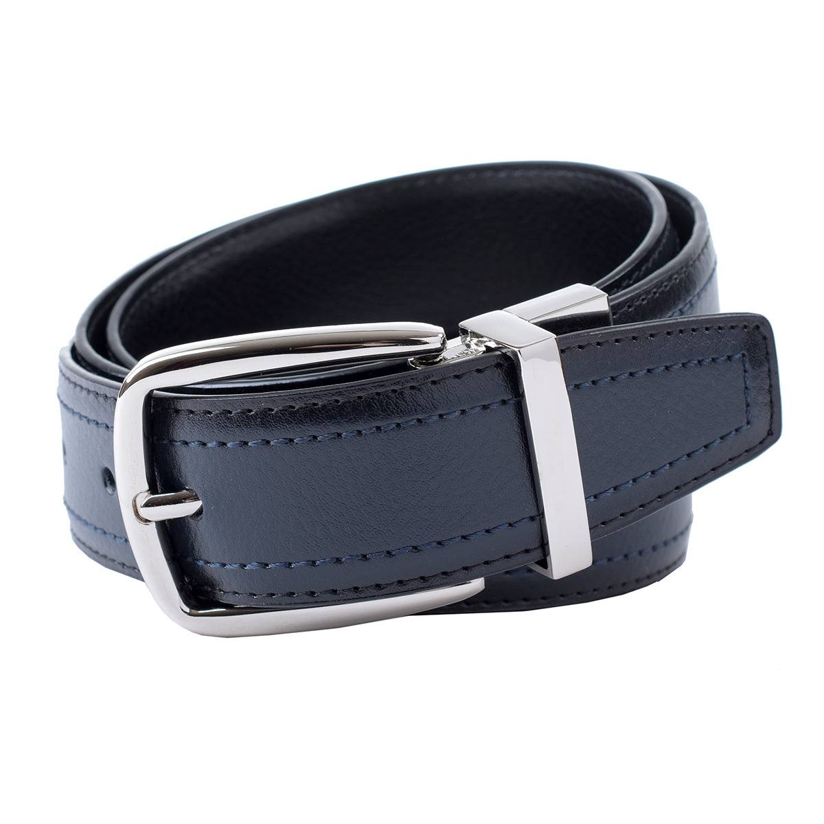 Cinturón de Piel Reversible Degradado (Marino - Negro)