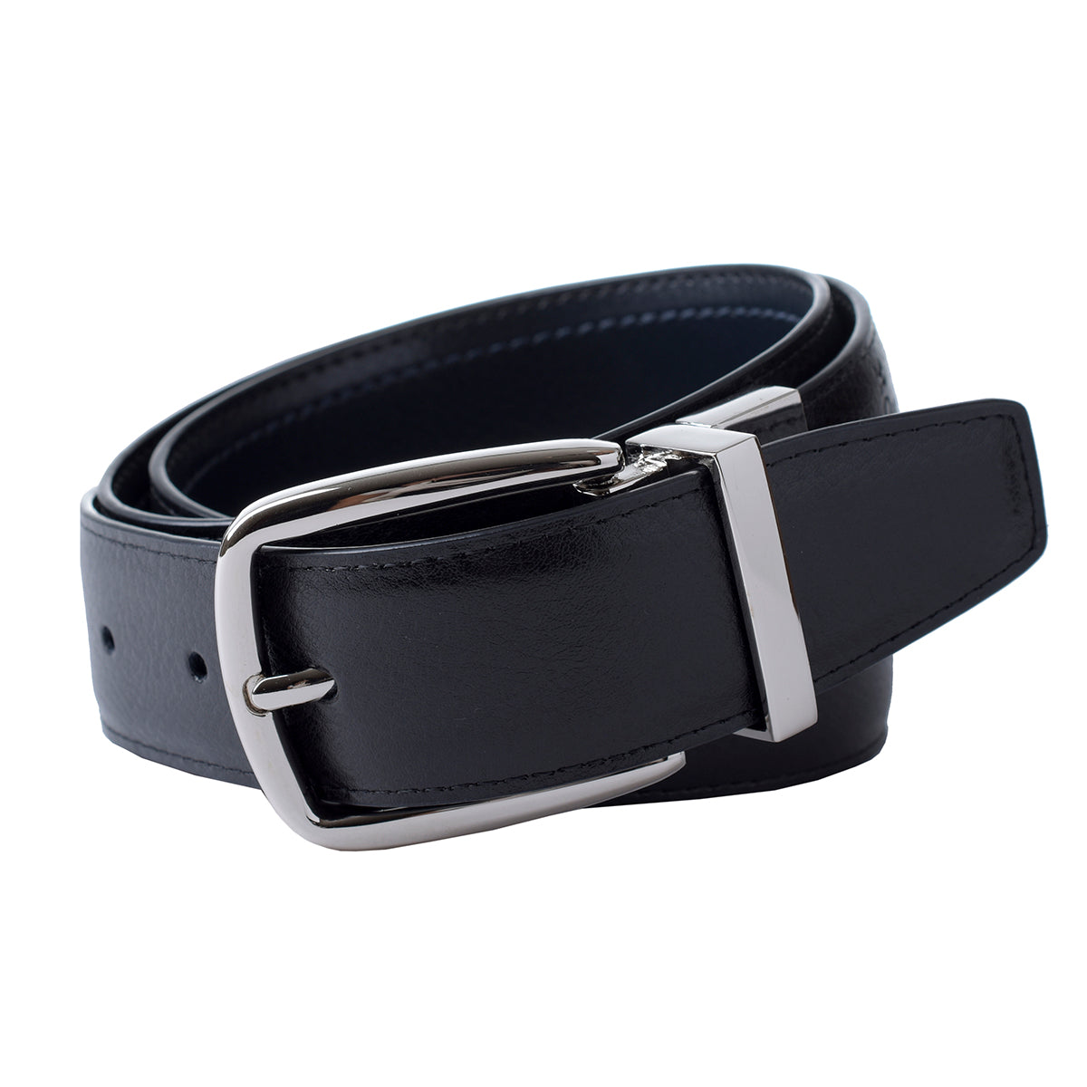 Cinturón de Piel Reversible Degradado (Marino - Negro)