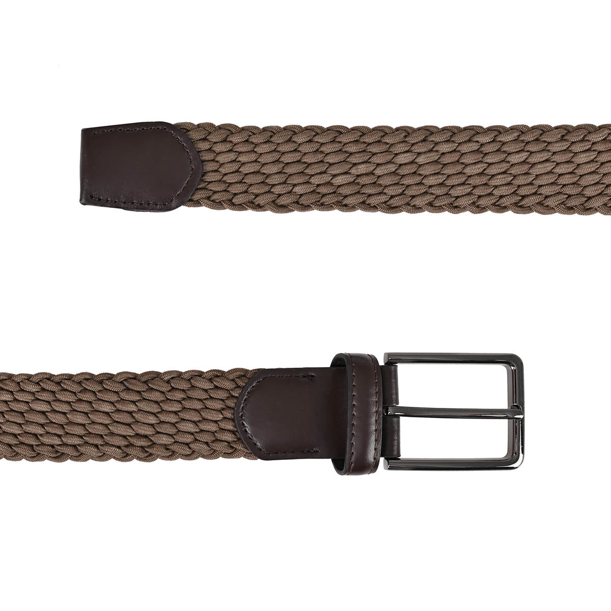 Cinturón Trenzado Stretch Mocca