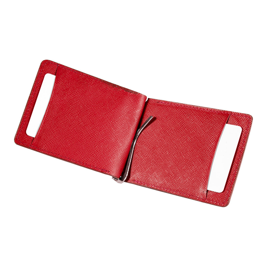 Billetera Clip De Piel Diamond