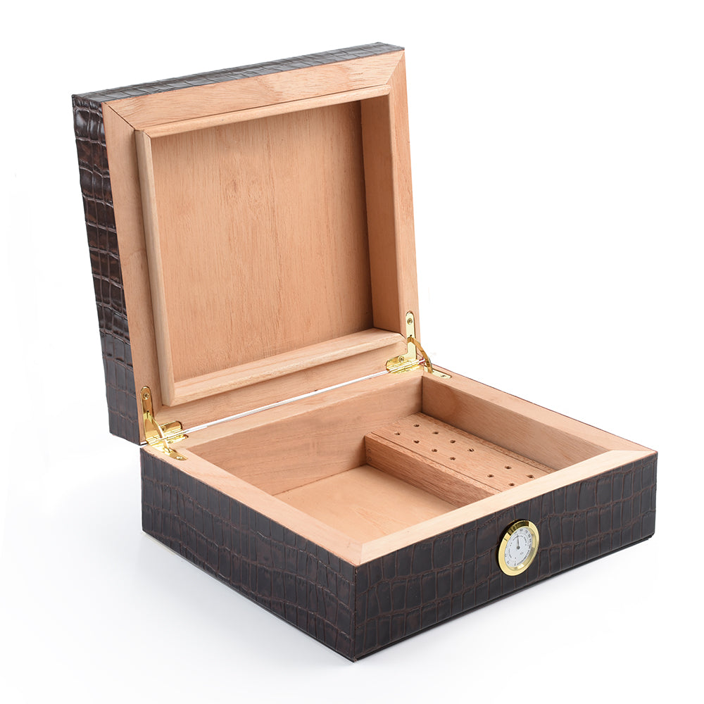 Caja Humidor de Piel Chocolate <h5> Havana Collection </h5>