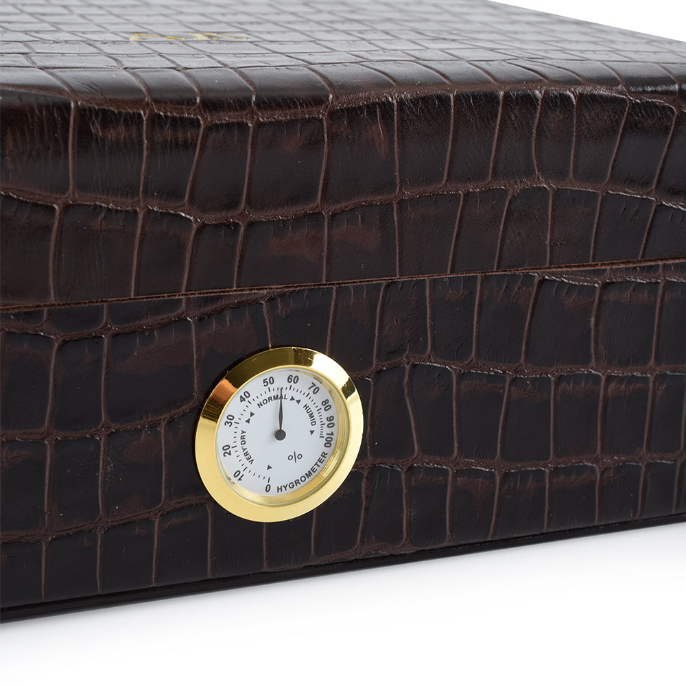 Caja Humidor de Piel Chocolate <h5> Havana Collection </h5>