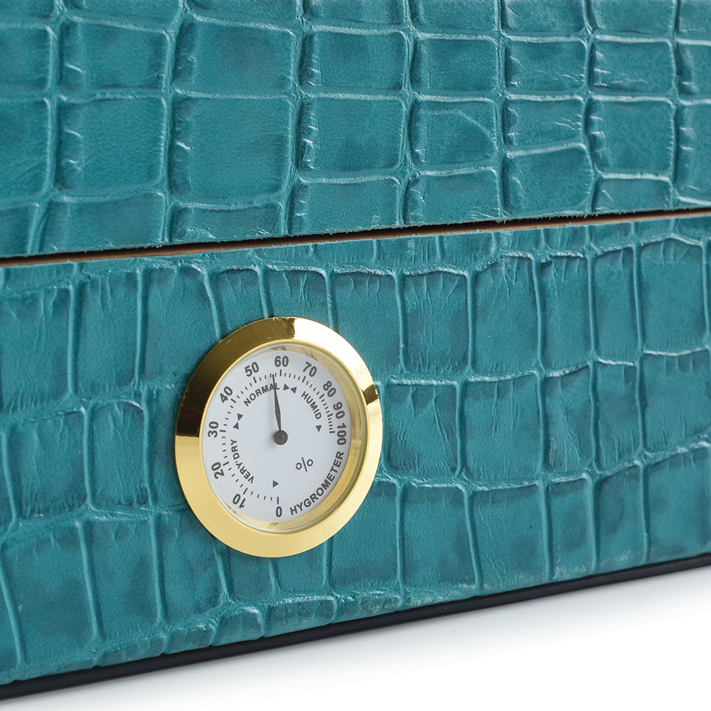 Caja Humidor de Piel Aqua <h5> Havana Collection </h5>