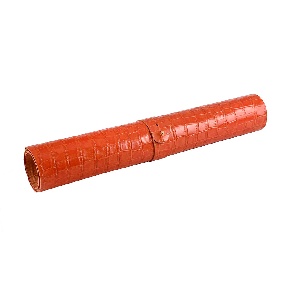 Tapetes de piel para computadora- naranja