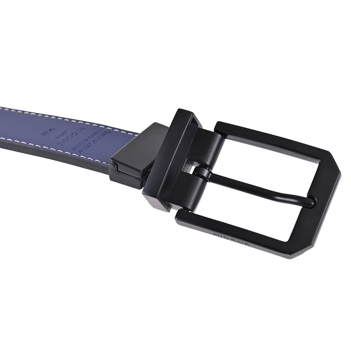 Cinturón de Piel Reversible (Negro-Azul)