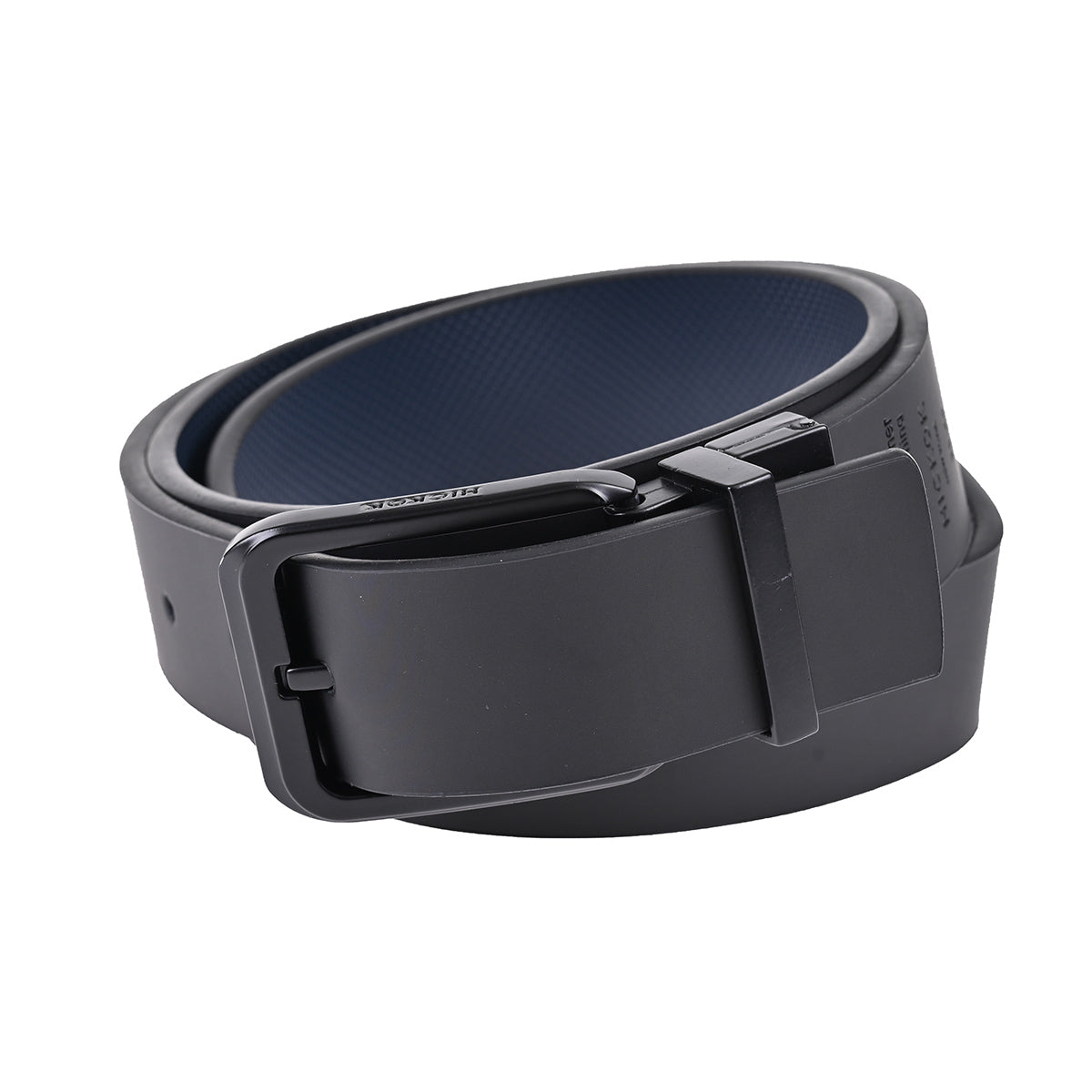 Cinturón de Piel Reversible (Negro-Azul)