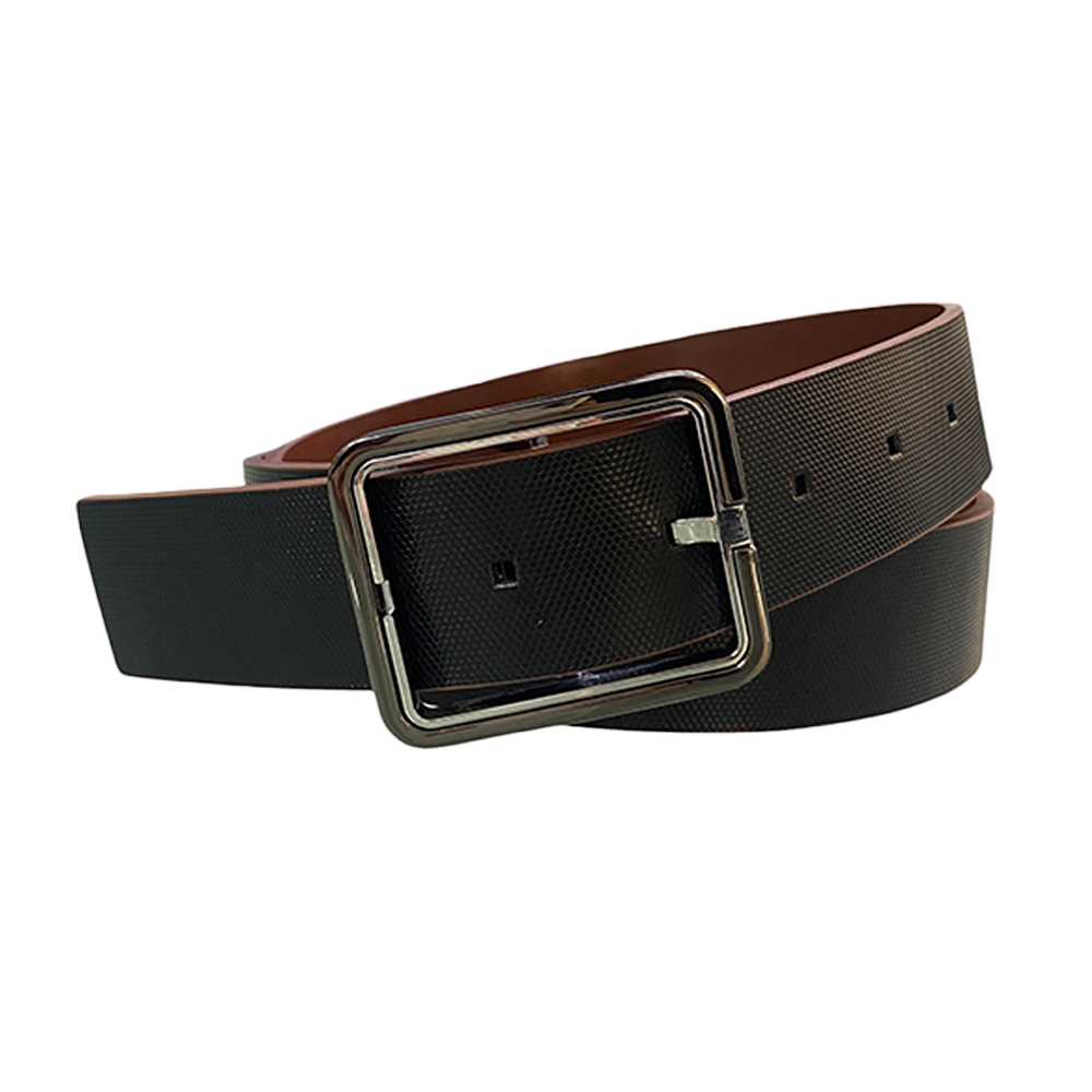 Cinturón Reversible Angular Maple-Noir