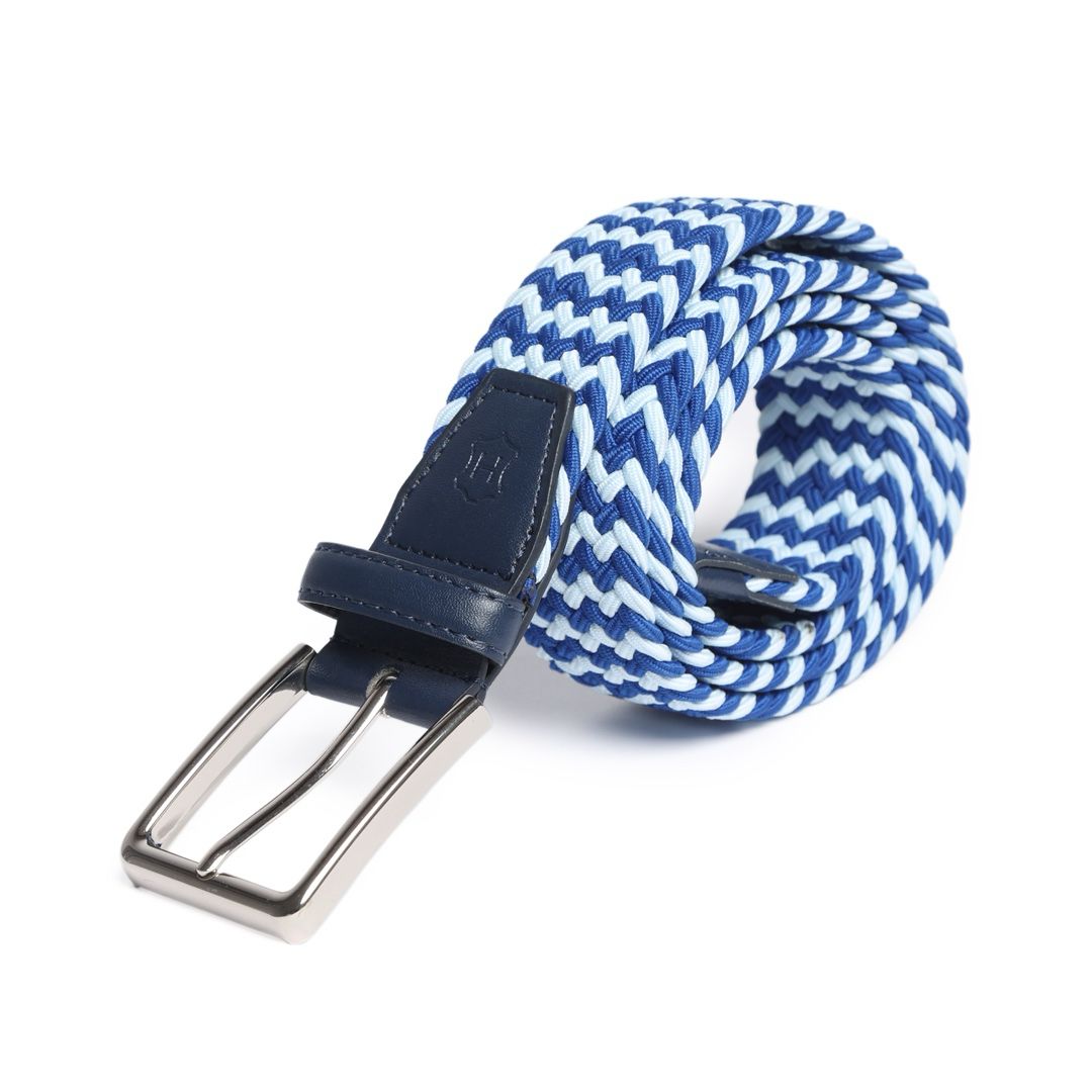 Cinturón Trenzado BI TONO Azul