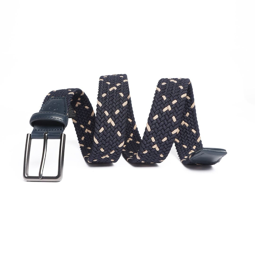 Cinturón Trenzado MIXTONE Marino-Beige