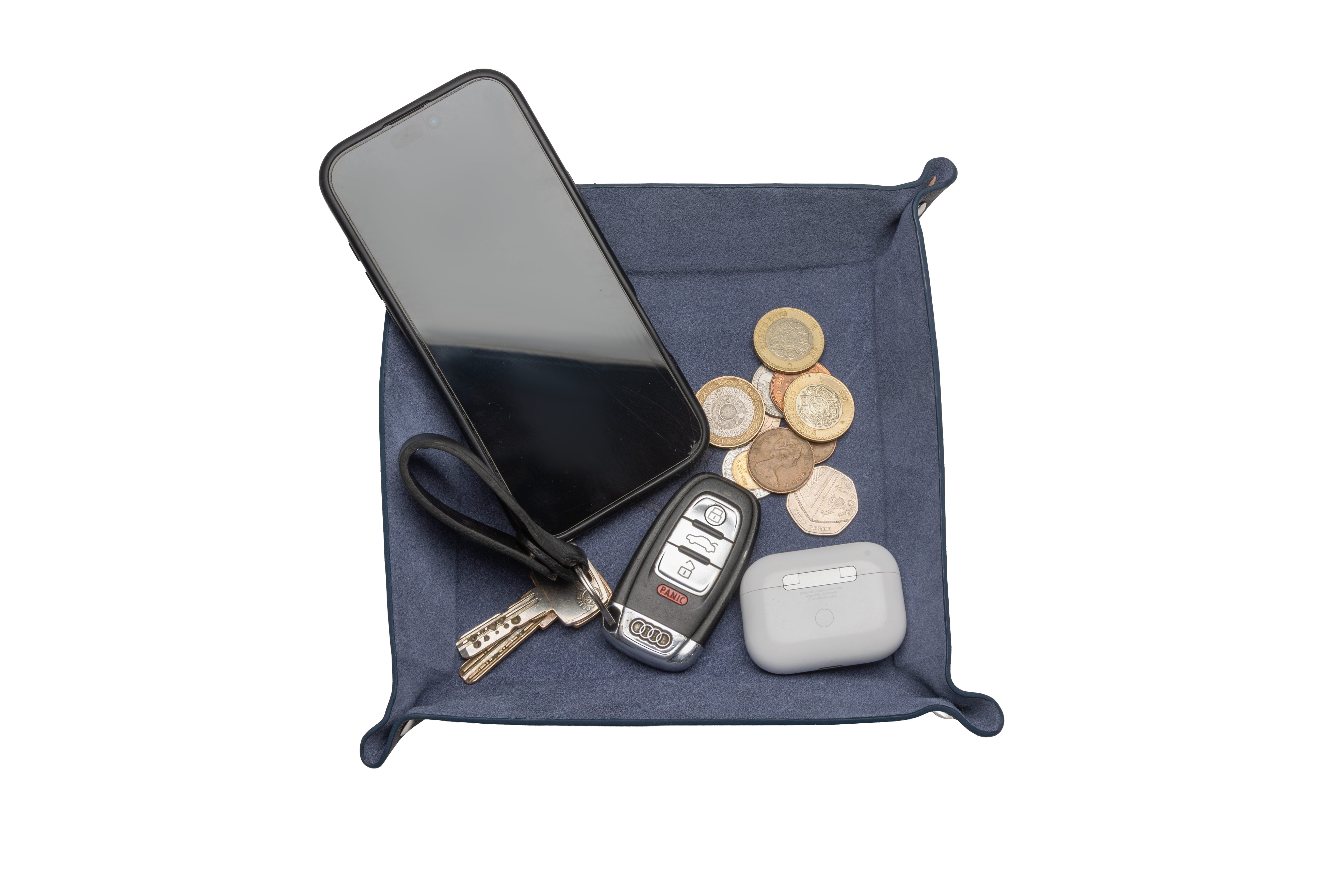 Tira Bolsillo de Piel Marino