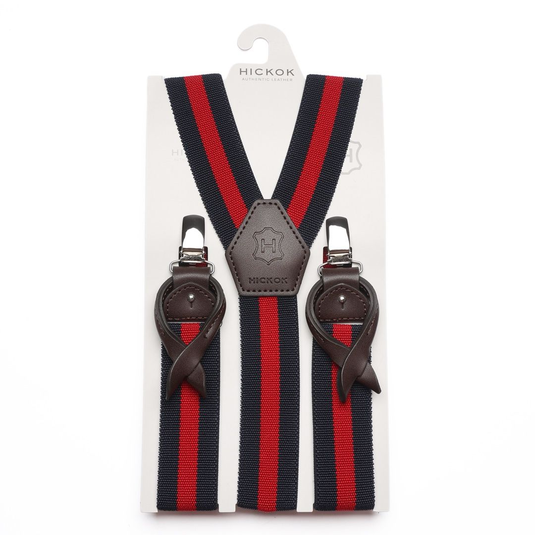 Tirantes Azul con Franja Roja