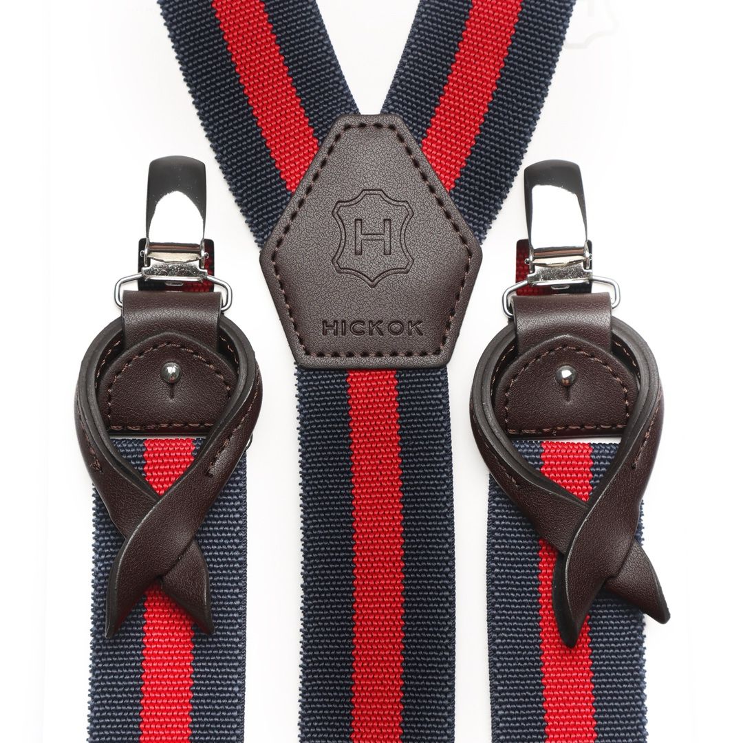 Tirantes Azul con Franja Roja