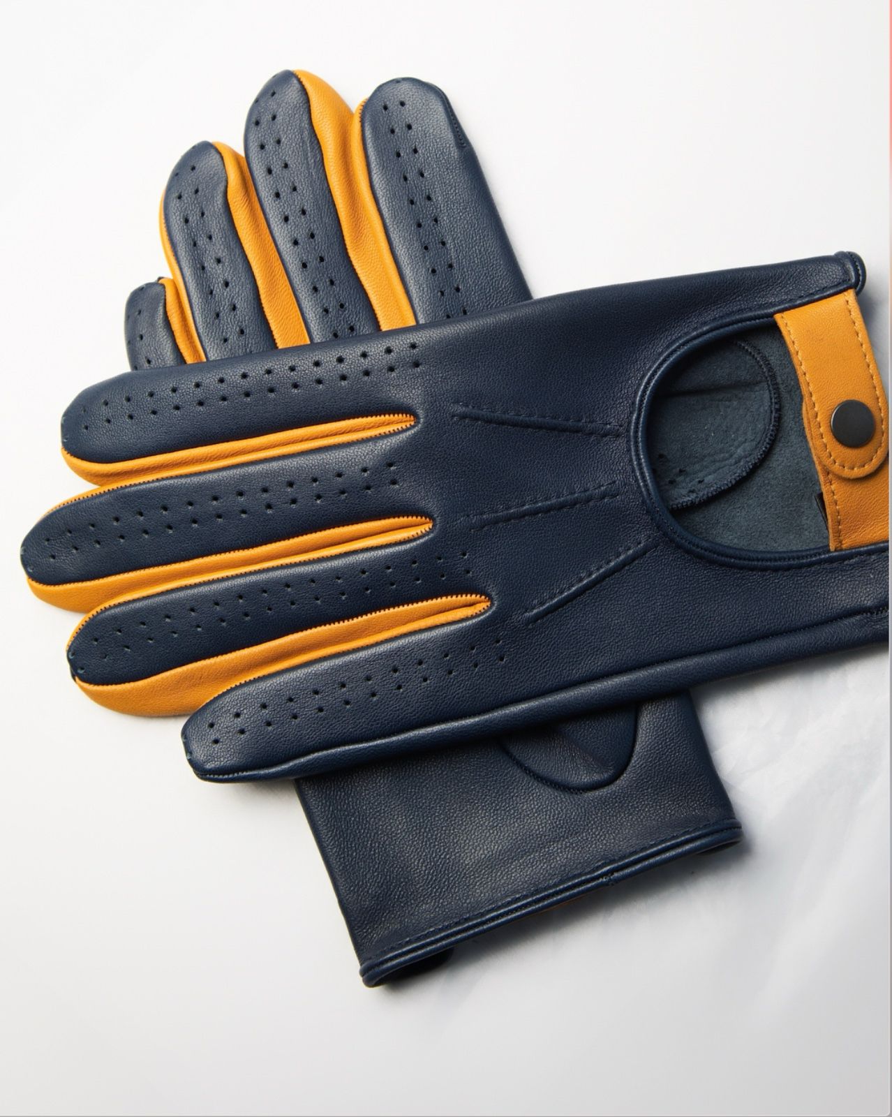 Guantes de Piel Bicolor