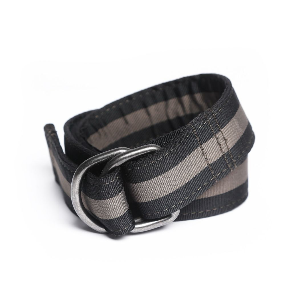 Cinturón Textil Bicolor negro