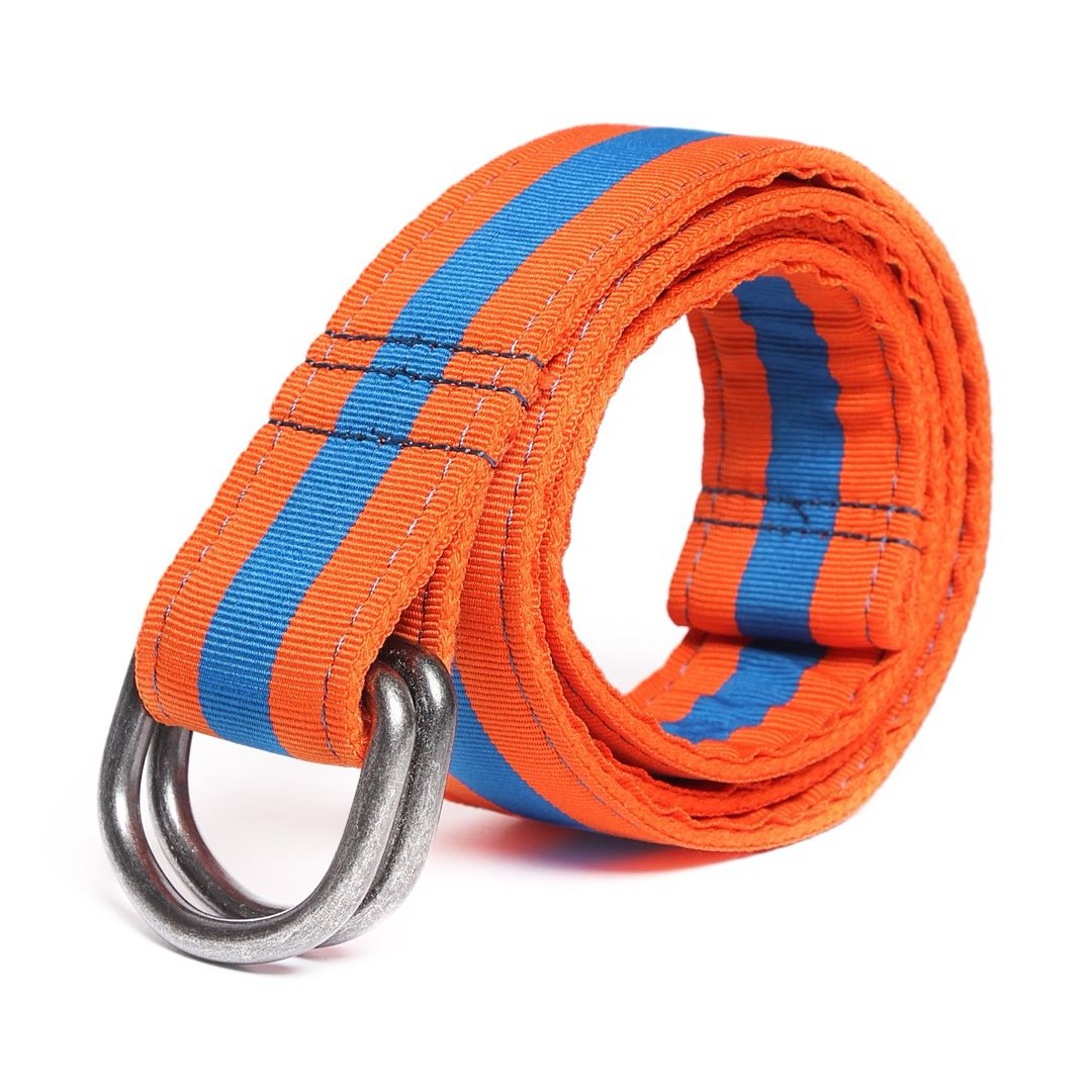 Cinturón Textil Bicolor Naranja