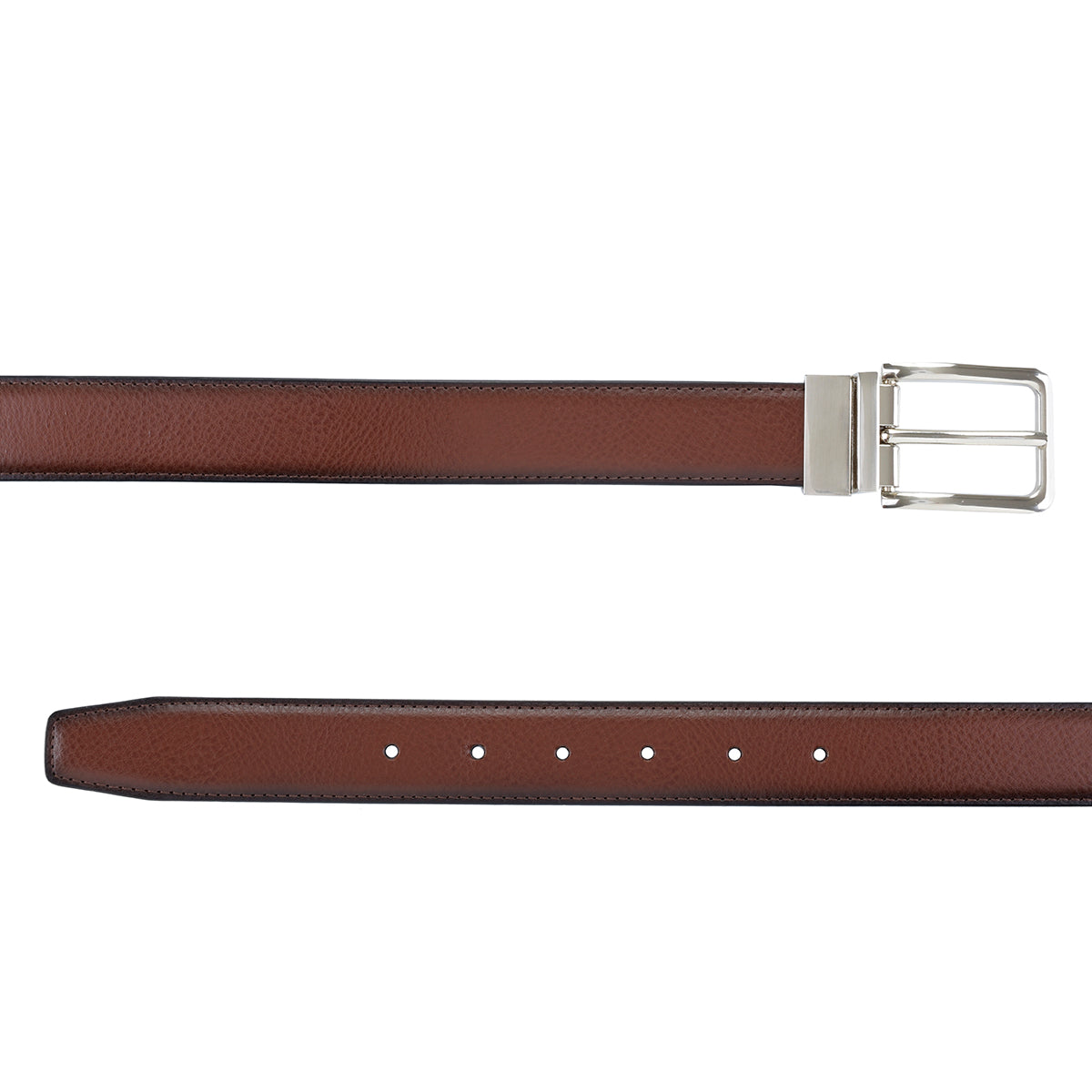 Cinturón de Piel Reversible (Negro - Miel)