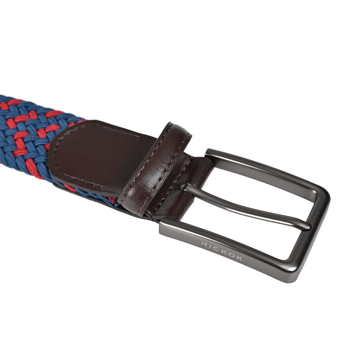 Cinturón Casual Textil Azul-Rojo