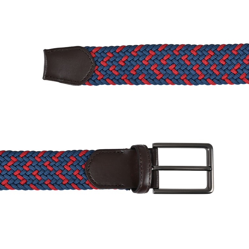 Cinturón Casual Textil Azul-Rojo