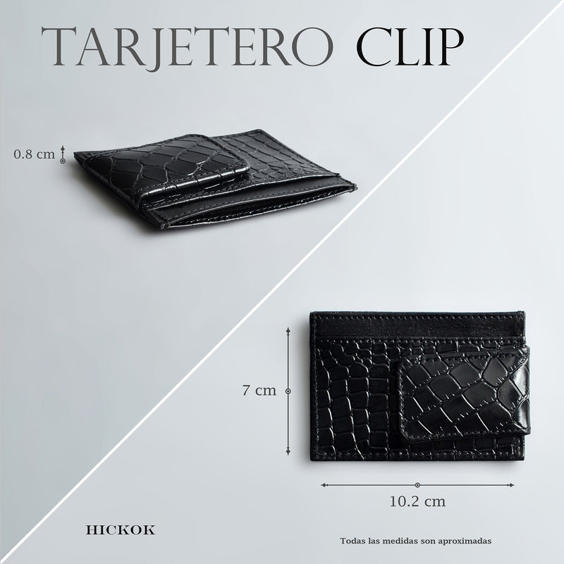 Tarjetero Money Clip cocodrilo