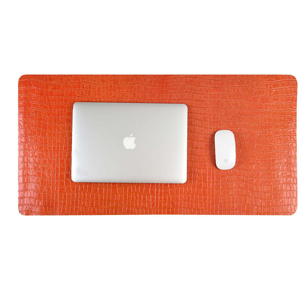Tapetes de piel para computadora- naranja